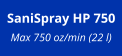 SaniSpray HP 750 Max 750 oz/min (22 l)