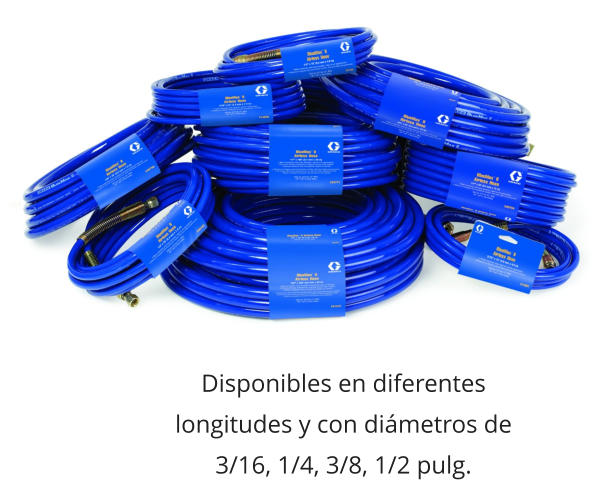 Disponibles en diferentes longitudes y con diámetros de 3/16, 1/4, 3/8, 1/2 pulg.