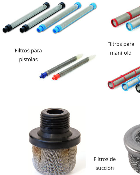 Filtros de succión Filtros para pistolas Filtros para manifold