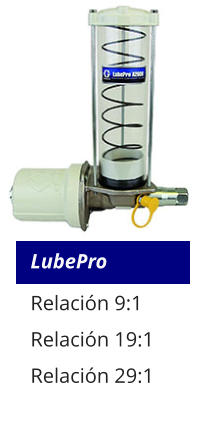 LubePro Relación 9:1 Relación 19:1 Relación 29:1