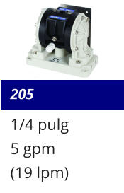 205 1/4 pulg 5 gpm (19 lpm)