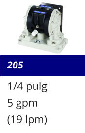 205 1/4 pulg 5 gpm (19 lpm)