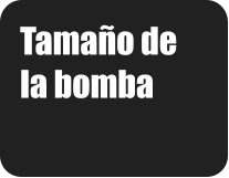 Tamaño de la bomba